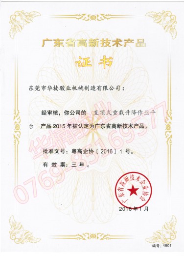 直頂式重載升降平臺案例